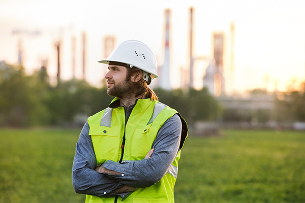 Employé d’une entreprise éco-responsable du secteur de l’industrie