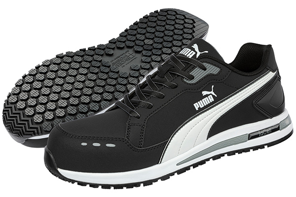 Chaussures de sécurité pour le secteur de l’industrie : modèle Puma Airtwist noir et blanc