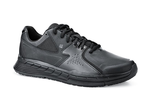 Extra-cushioned Condor II Shoes For Crews style in black with added traction